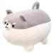 Shiba Inu Plush Soft Toy Stuffed Animal Plush Pillow Cushion Doll Kawaii Plush Corgi Plush Toy Stuffed Cushion Toy for Kids Chubby Cushion and Huggable Pillow Cuddly Toy Great Gift Grey 19.6" 19.6 inch Grey