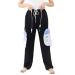 Catheter Leg Bag Pants with Double Pockets for Unisex - Holds (2) 2000ml Leg Bag Black Medium Black
