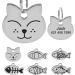 Personalized Stainless Steel Cat Necklace - Custom Cat Accessories & Fish Design for Kittens | International Shipping - Buy Online on GoSupps.com