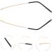 Buy Wofashpuret Glasses Replacement Parts | Universal Metal Arms & Legs Repair Set - Golden 13.20x0.30cm - Buy Online on GoSupps.com
