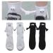 HFINGAQEX Funny Magnetic Suction 3D Doll Couple Socks Couple Holding Hands Socks Comfortable Doll Eyes Couple Socks Black White Sweet Doll Couple Socks Cartoon Lovely Magnetic Couple Socks 2 pair E
