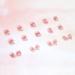 SINLOV Medium Long Square Fake Nails Pink Flower French False Nail Glossy Full Cover False Nails Press on Nails for Women and Girls - Buy Online on GoSupps.com