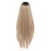 Front Lace Wig with Bangs - Long Straight Blonde 70cm Synthetic Heat-Resistant Hair Wig for Women | International Shipping Available - Buy Online on GoSupps.com