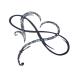 Alipis 1pc Pendant Decor Emblems Metal Wall Hanging Heart Steel Heart Wall Art Heart Heart-shaped Ornament 30x26cm Silver