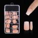 Gradient Pink Press on Nails Short Coffin Press on Nails Square Shape for Summer Style