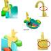 JZRH Parrot Automatic Bathtub Toys with Faucet | Multifunctional Shower Box for Small Birds | Birdbath & Fountain Combo | Bird Feeder Bowl in Four Colors - Green - Buy Online on GoSupps.com