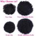10 Inch High Puff Afro Curly Wig Ponytail | Synthetic Kinky Curly Hair Bun | Drawstring Clip In | Color 1B 30 | International Shipping Available - Buy Online on GoSupps.com