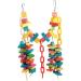 Yosoo Bird Parrot Toys Swing Colorful Rainbow Bridge Chewing Toys for Budgie Parakeet Cockatiel Conures Macaw African Grey Cockatoo - Buy Online on GoSupps.com