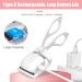 BYVUTE Heated Electric Eyelash Curler with Silicone Pads - Rechargeable Long Lasting Curler with Two Temperature Settings - Includes Pouch (White) - Buy Online on GoSupps.com