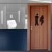 PULABO Unisex Toilet Sign Decal Creative Toilet Entrance Sign Sticker Wall Decals Hotel Washroom Wall Door Stickers Decor Cost-effective and Sturdy Durable - Buy Online on GoSupps.com