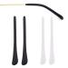 Tonaup silicone anti -slip covers 4 pairs anti -slip glasses bracket repair glasses end caps universal glasses brackets black and white