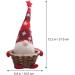 FELTECHELECTR Storage Ornament Basket Gnome Wicker Handmade Doll Candy Christmas Adorable Party Holiday 31X15X15CM Red - Buy Online on GoSupps.com
