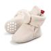 LACOFIA Baby Boys Girls Anti-Slip Soft Sole Slipper Booties Infant Winter Crib Shoes 0-6 Months A Beige