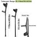 LINYUES Crutches for Adults Forearm Crutches Disabled Fracture Crutch Adjustable Height and Handle Crutches with Rubber Handles Comfortable Grip and Wear-Resistant Medical Mobility Accessories (Black Black 1 pcs - Buy Online on GoSupps.com