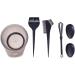 Pofet 5-part hair dye set hair dye brush and bowl including hair tinting shell colored brush ear cover and color mixer hair dye applicator (black)