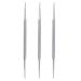 Nail Cleaner Tool 3Pcs Stainless Steel Double Sided Nail Cleaner Pedicure Nail Files Nail Pusher Spoon Cuticle Peeler Scraper Professional Pedicure Tools Nail Sets