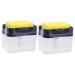 MAGICLULU 2 Sets Soap Dispenser Dish Detergent Sink Sponge Holder Liquid Dispenser Dish Soap Wood Fish Practical Soap Pump Detergent Case Dishwashing Sponge Holder Tableware Abs Laundry Soap