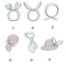 Paisley Twist Bow Wire Headbands for Women - Pack of 6 | Hair Accessories for Workout, Yoga, Running - Bunny Ears Headwraps - Buy Online on GoSupps.com