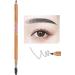 Eye Brow Pencil | Double Ended Eyebrow Pencil - Waterproof Retractable Brow Pencil Makeup Brow Stylist Definer for Girls Girls Black - Buy Online on GoSupps.com