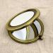 Longsing Portable Pocket Mirror - Retro Round Mini Makeup Mirror 70mm - Illuminated Travel Mirror in Bronze - Buy Online on GoSupps.com