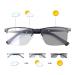Miryea photochrome progressive multifocus reading glasses UV protection multifocal trifocal transition sunglasses for women men black 2.5 x