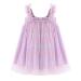 PythJooh Baby Girl Tulle Dress Toddler Girl Sleeveless Butterfly Wings Tutu Princess Dress Daisy Stars Sundresses for 0-4Years 18-24 Months Starry Purple