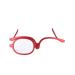 Sonew make-up glasses with magnification make-up glasses for enlarged eyes rotatable glasses with unique lens indispensable make-up tool for women (red 150)