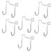 BELLIFFY 6pcs Kitchen Sundries Hooks Purse Wall Hook Overdoor Stainless Steel Cabinet Door Hanger 7.5X6.5CM Silver