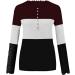 Women's Ribbed Knit Henley Long Sleeve Tunic Top - Black | XX-Large - Buy Online on GoSupps.com
