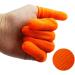 Anti-Slip Latex Finger Protectors - 100pcs Portable Caps for Enhanced Grip & Protection - Orange Color - Buy Online on GoSupps.com