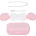 Travel Contact Lens Case Kit - Mini Portable Lens Box Set with Tweezers & Remover Pen (Pink) | International Shipping - Buy Online on GoSupps.com
