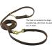 8ft Hands-Free Double-Ended Leather Dog Leash for Small Medium Large Dogs - Buy Online on GoSupps.com