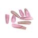 Brishow Long Gold Glitter Press-On Nails - 24 Ballerina Acrylic Pink False Nails for Women & Girls | Premium Quality Artificial Nails - Buy Online on GoSupps.com