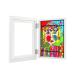Internovo wood white children art picture frames - 32 * 24 * 2.7cm picture frame for children's drawings - front opening & elastic bands - A4 children art frame.