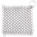 U-K Attractive Processed Cast Iron Cleaner Stainless Steel Garden Home Chainmail Scrubber for Pan Dutch Ovens Grill Scraper Skillet 1pc Silver
