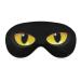 LynaRei Horrific Black Cat Sleep Mask Black Evil Halloween Glowing Eyes Scary Terrible Blindfold for Sleeping Elastic Blackout Eye Mask Cover for Full Night's Sleep Travel and Nap