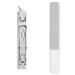 Stainless Steel Nail Clipper Double-Ended Dual-Purpose Thin Portable Folding Nail Scissors Nail Clippers Manicure Tools (Color : Silver and Nail File)