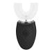 FDIT waterproof rechargeable U-shaped electric toothbrush made of silicone ultrasound mouth cleaning whitening brush brushes with 4 modes (black)