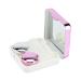 Linsenbox reflective contact lens etui set cute contact ethali lens box contacts environmentally friendly party for home use (rose red)
