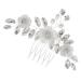 Ipetboom Bride Hair Comb Wedding Bride Hair Accessories Wedding Hair Accessories Wedding Hair Comb Bridal Hair Comb Flower Hair Side Comb Miss White Manual Metal Crystal Flower