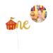 Gogogmee 5 Pcs Holidays Cupcake Picks birthday cake decorations glitter cupcake toppers circus baby shower forest animal birthday cupcake decorations paper cake picks zoo food child fruit