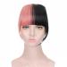 Bangs Hair Clip Clip in Bangs Synthetic Human Hair Extensions Clip on Fringe Bangs French Bangs Natural Flat neat Bangs with Temples for women One Piece Hairpiece Bangs Clip in Hair (Color : #2)
