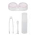 Huairdum travel contact lens container mirrored appearance easier portable contact lens container made of plastic for individual use (pink)