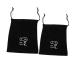 WOONEKY 8 Pcs Storage Bag Drawstring Hair Dryer Pouch Travel Hair Dryer Pouch Black Flocking Cloth