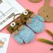 Kids Toddlers Knitted Fleece-Lined Mittens with String - Green | Winter Warm Cartoon Gloves for Ages 0-3 - Buy Online on GoSupps.com