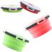 Luter 2 pieces collapsible dog bowl 350ml silicone feed water travel bowl with lid portable pet feeding cast cup and saucer for kennel camping (12x12x3cm) (green red) ...