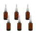 6 pieces 10 ml / 0.35 Uncounts empty nasal spray bottles made of glass travel refillable bottles of cosmetics make-up storage container bottle brown