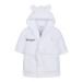 Style It Up Personalised Baby Kids Girls Boys Matching Set Dressing Gown Plush Fleece Robe Soft Cosy Velvet Warm Embroidery Gift 3-4 Years White
