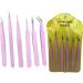 6pcs Anti-Static Tweezers Set - Precision Stainless Steel for Eyebrows Eyelashes & BGA Electronics | International Shipping - Buy Online on GoSupps.com