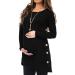 Maternity Dot Print Nursing Hoodie Sweater for Women | Plus Size Breastfeeding Clothes | Pregnant Maternity Top | Black | S-4XL - Buy Online on GoSupps.com